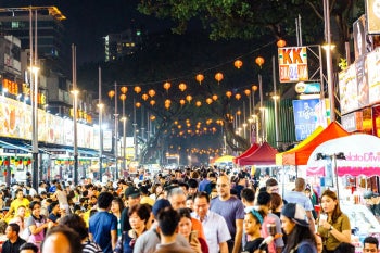 crowd at market