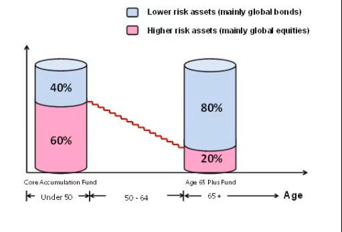 Diagram 1: Asset Allocation between the DIS Funds according to the DIS